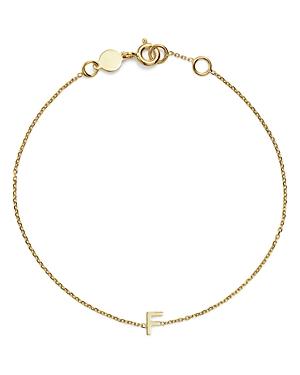 Womens 14K Yellow Gold Initial Charm Bracelet Product Image
