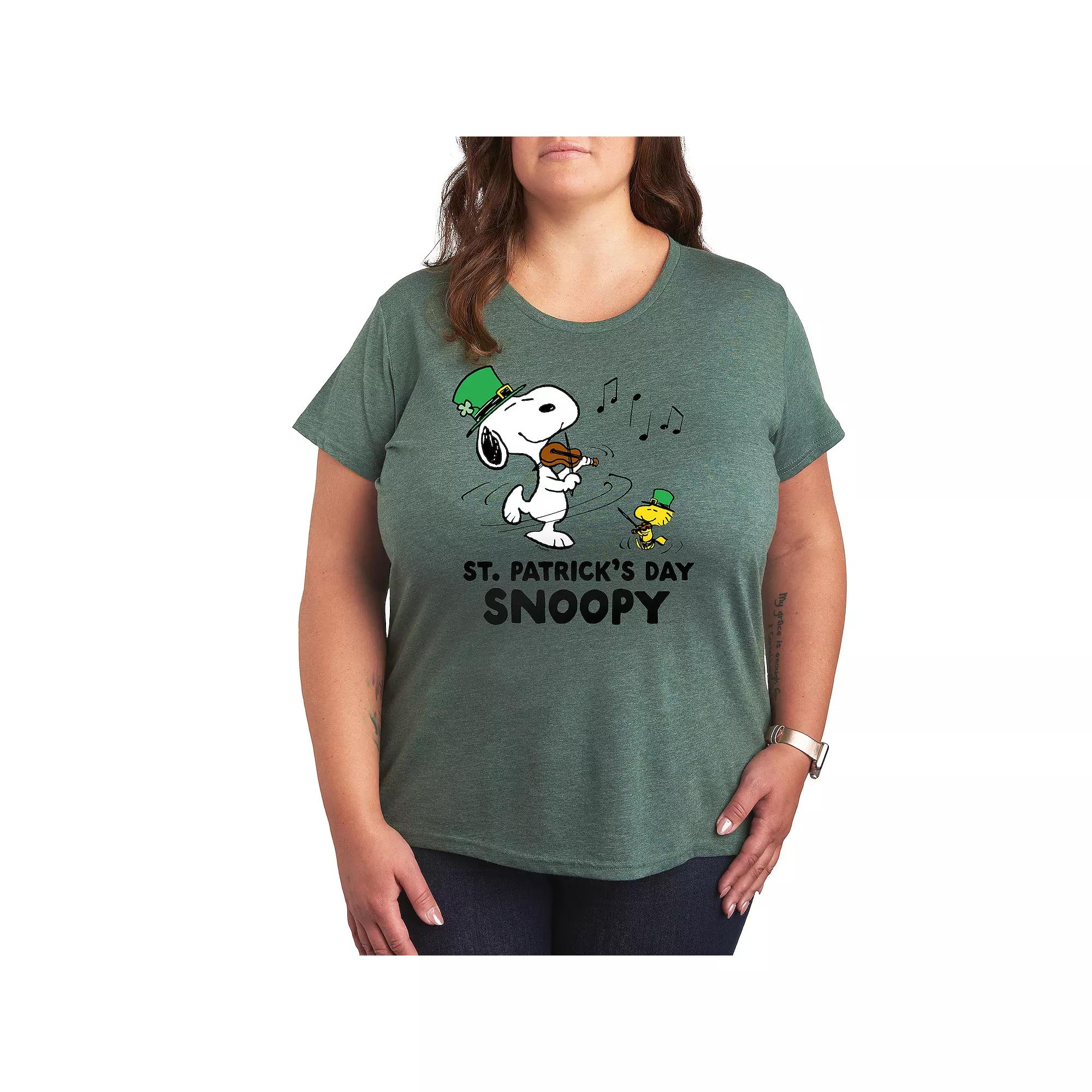 Plus Peanuts St. Patrick's Day Snoopy Graphic Tee, Women's,  Product Image
