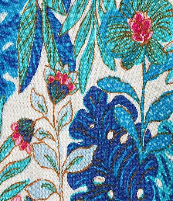 Lilly Pulitzer Salima Best Fronds Forever Print Crew Neck Long Sleeve Sweater Product Image