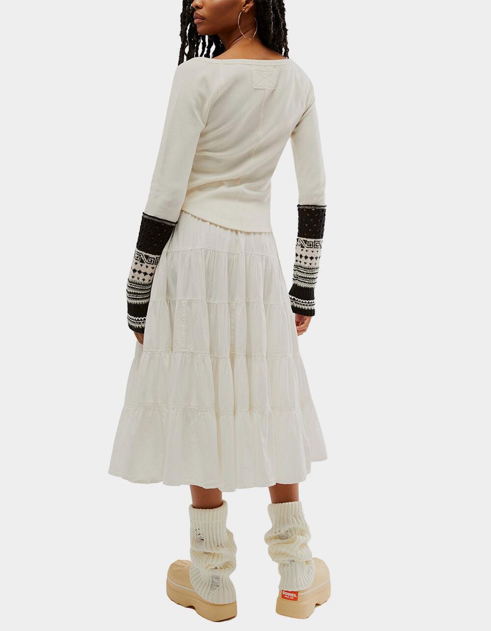 FREE PEOPLE In Full Swing Womens Midi Skirt - IVORY Product Image