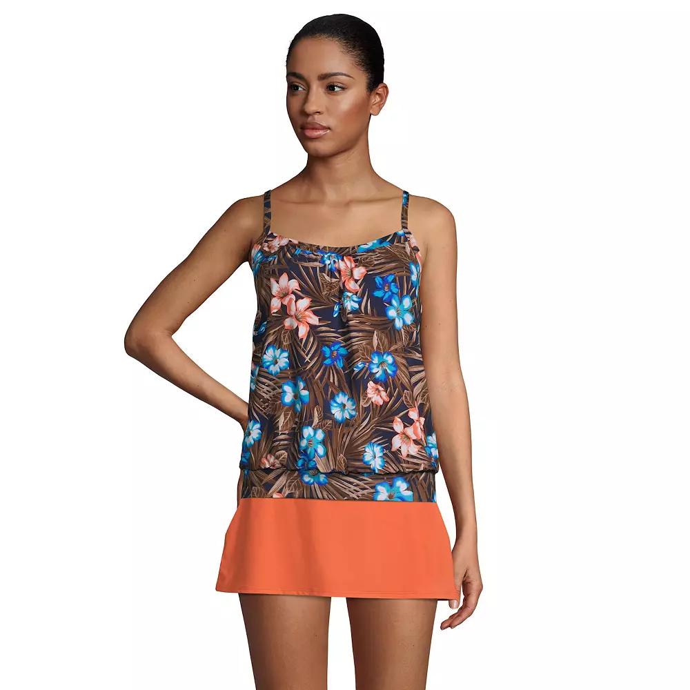 Women's Lands' End UPF 50 Blouson Tankini Swimsuit Top,  Product Image