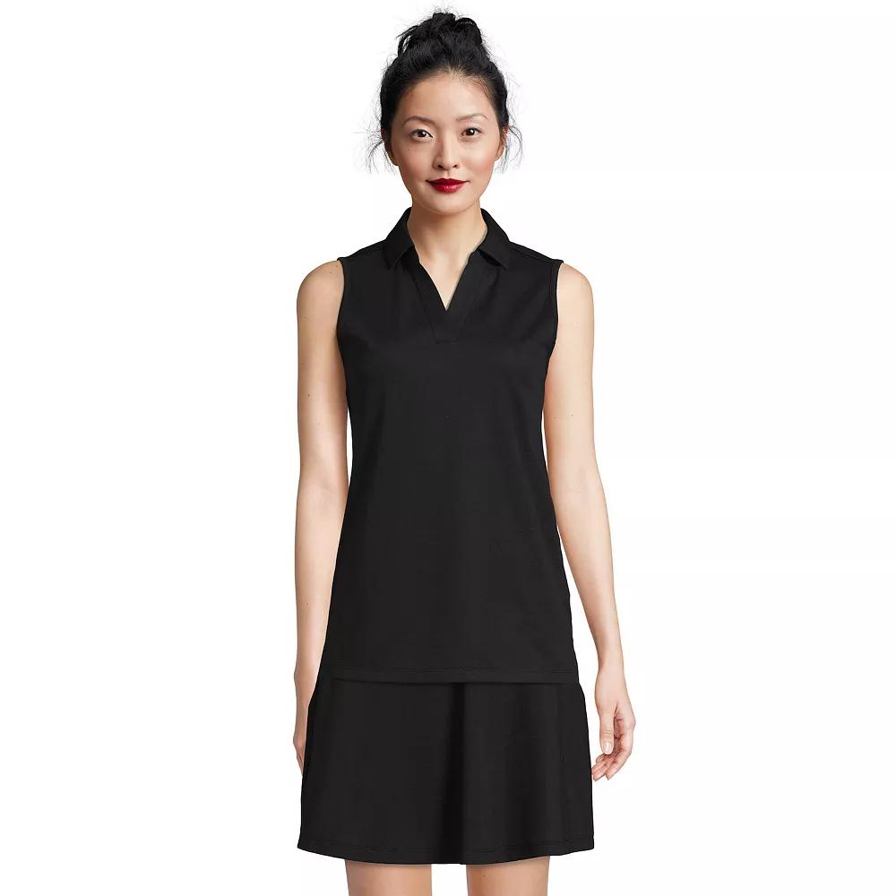 Womens Lands' End Performance Pique Sleeveless Polo Shirt, Women's,  Product Image