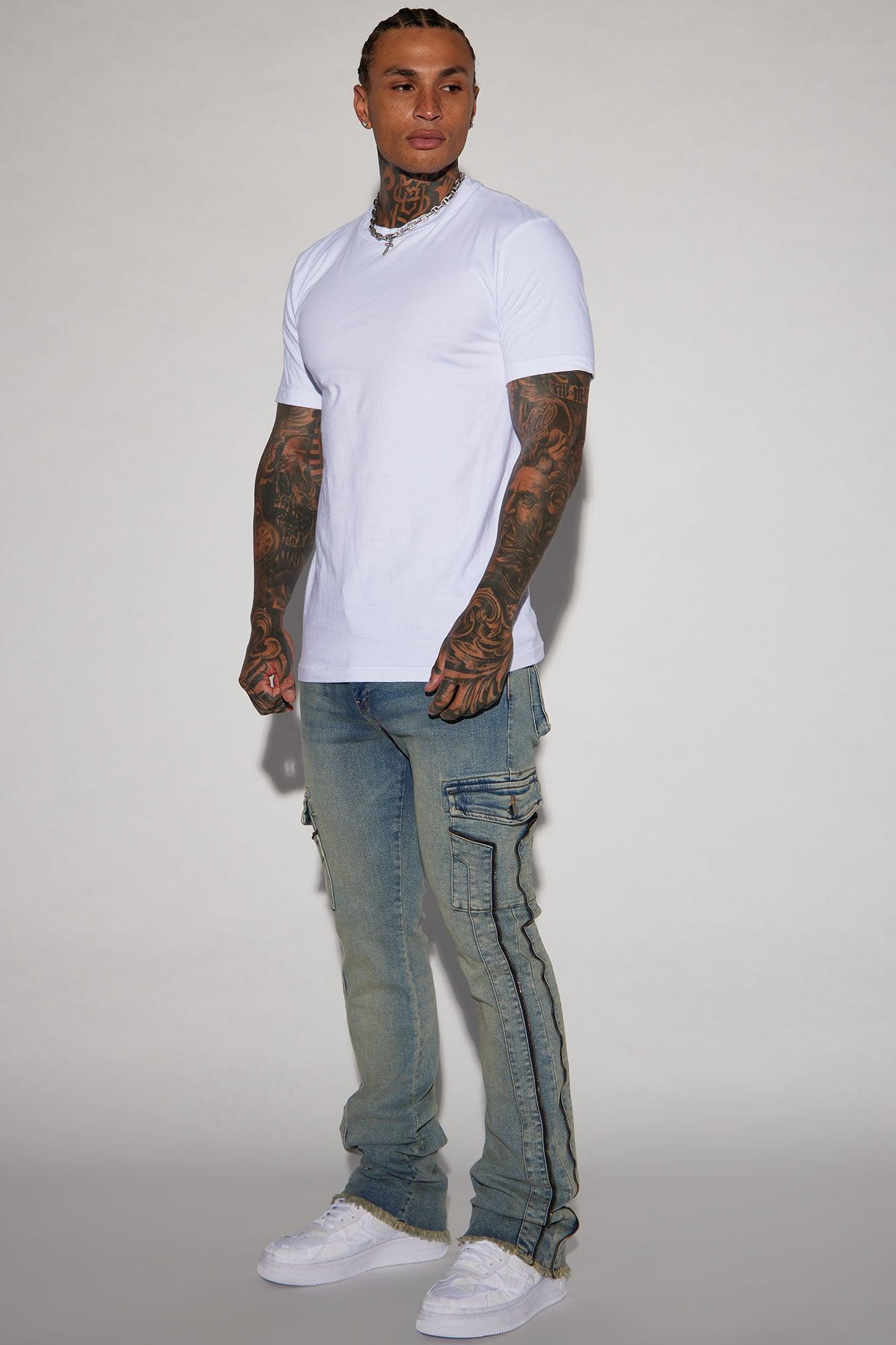 Hilltop Stacked Skinny Flare Jeans - Light Blue Wash Product Image