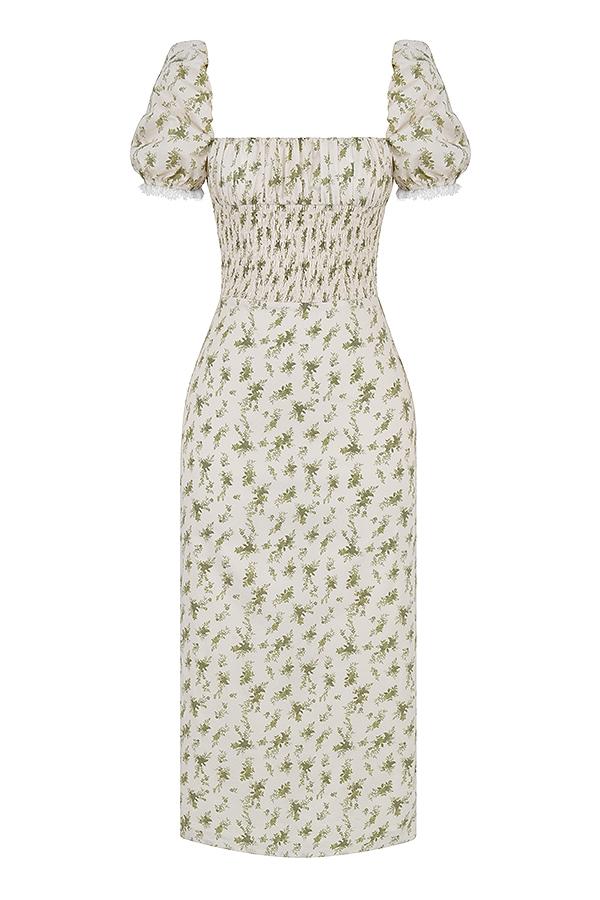 Bellucci  garden print shirred sundress Product Image