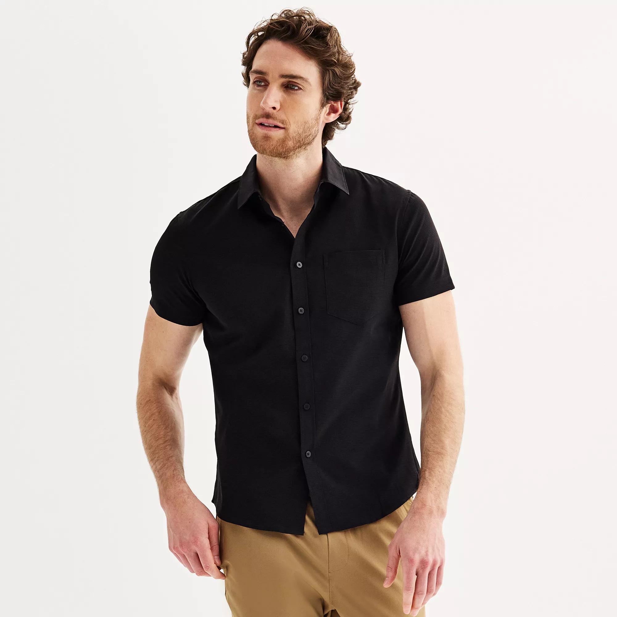 Men's FLX Slim Performance Untucked-Fit Button Down Shirt,  Product Image