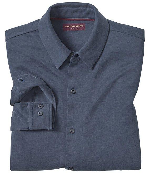 Johnston & Murphy Vintage Birdseye Long Sleeve Woven Shirt Product Image