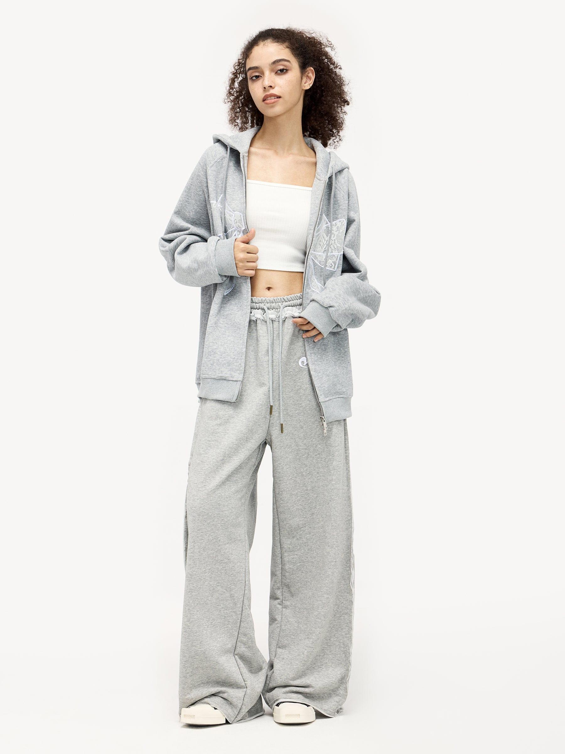 Aelfric Eden Lace Bow Zip Up Hoodie Product Image