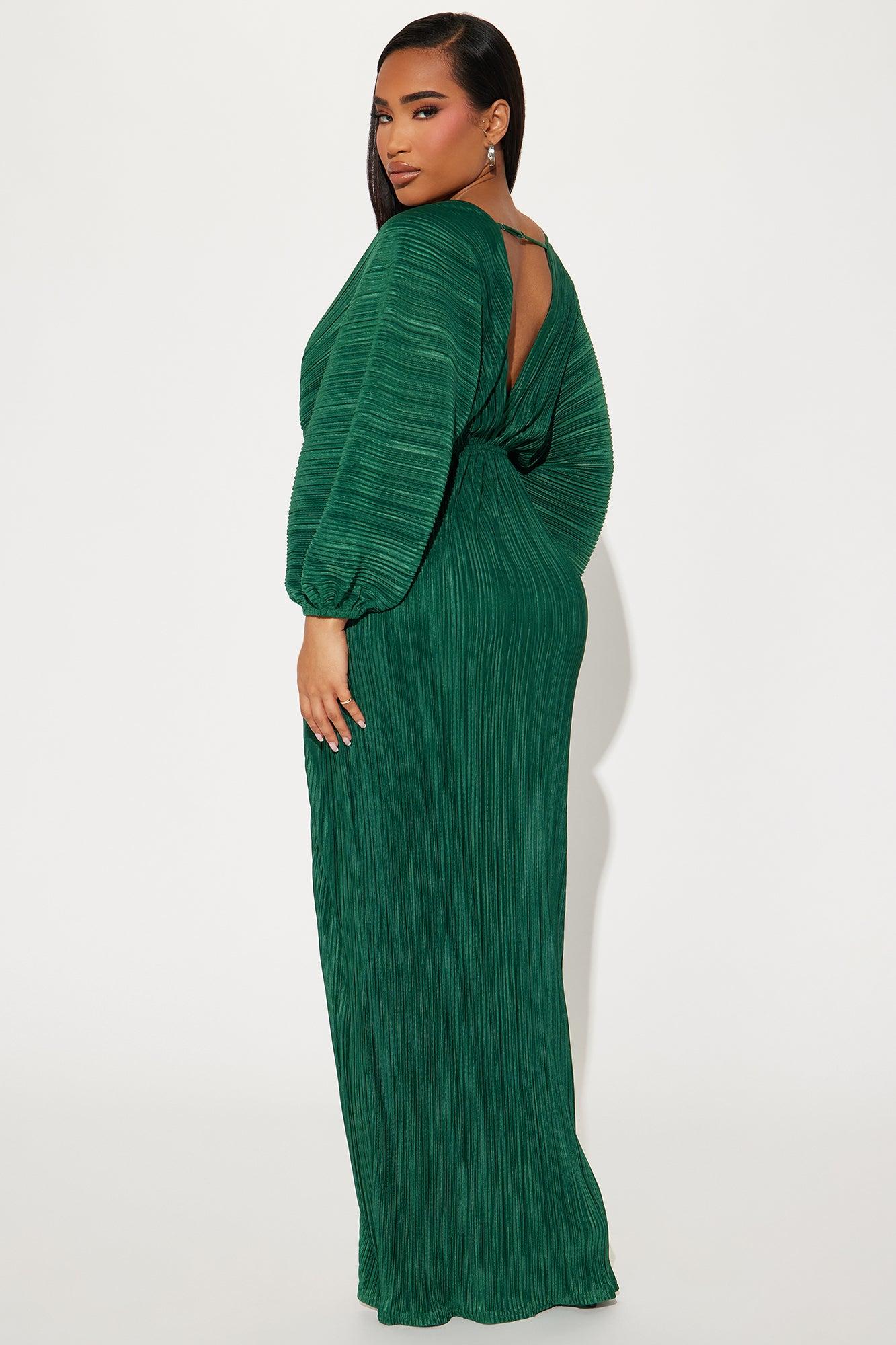 Paloma Pleated Maxi Dress - Hunter Product Image