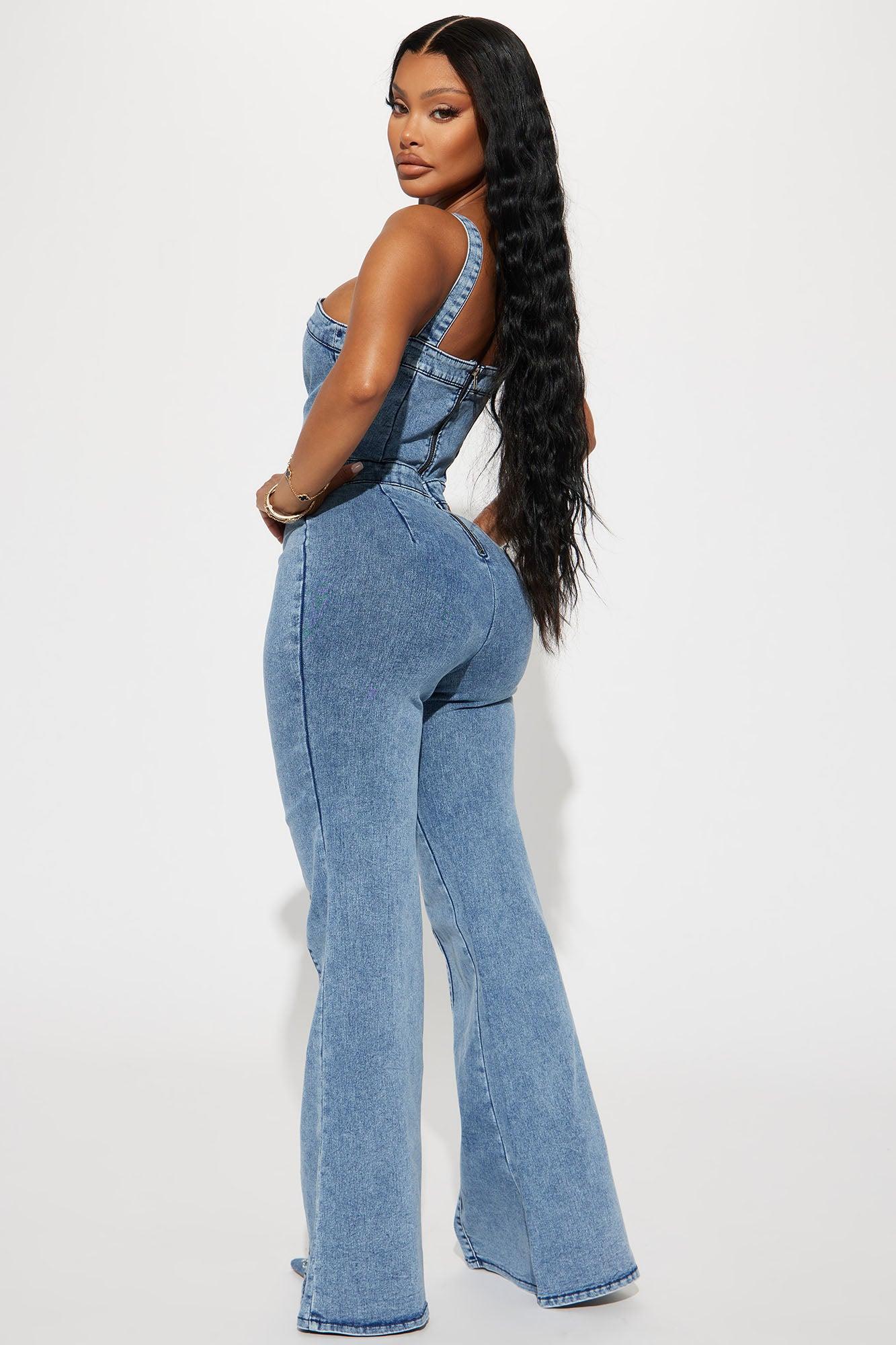 Atlanta Denim Jumpsuit - Light Wash Product Image