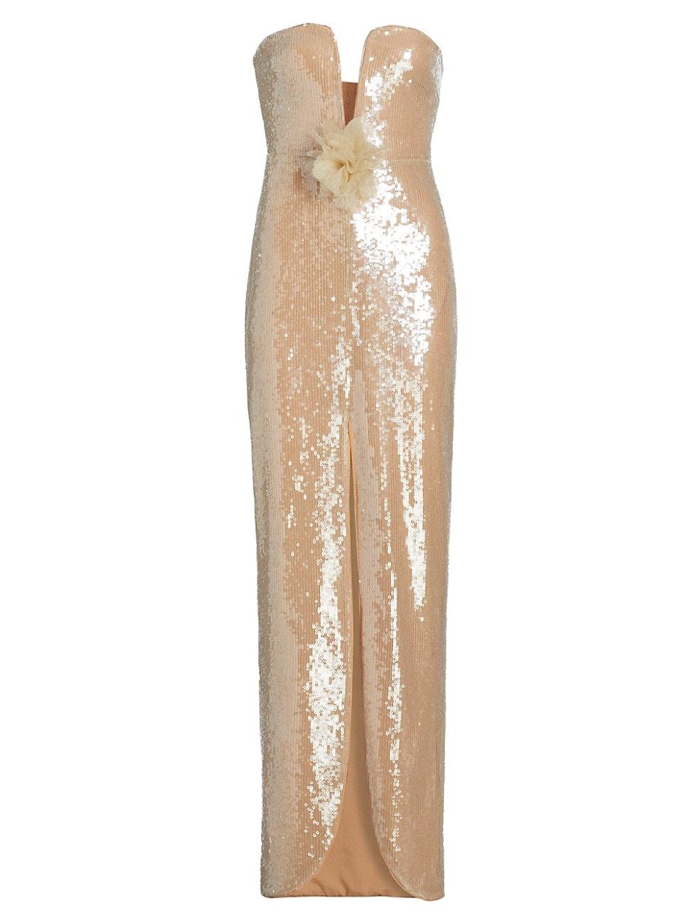 Womens Sequined Column Gown Product Image
