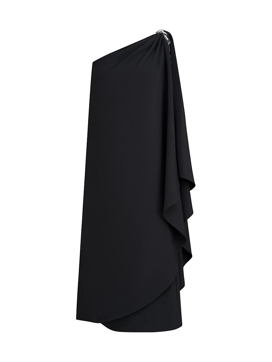 Womens Aries Stretch-Crepe Cape Dress Product Image