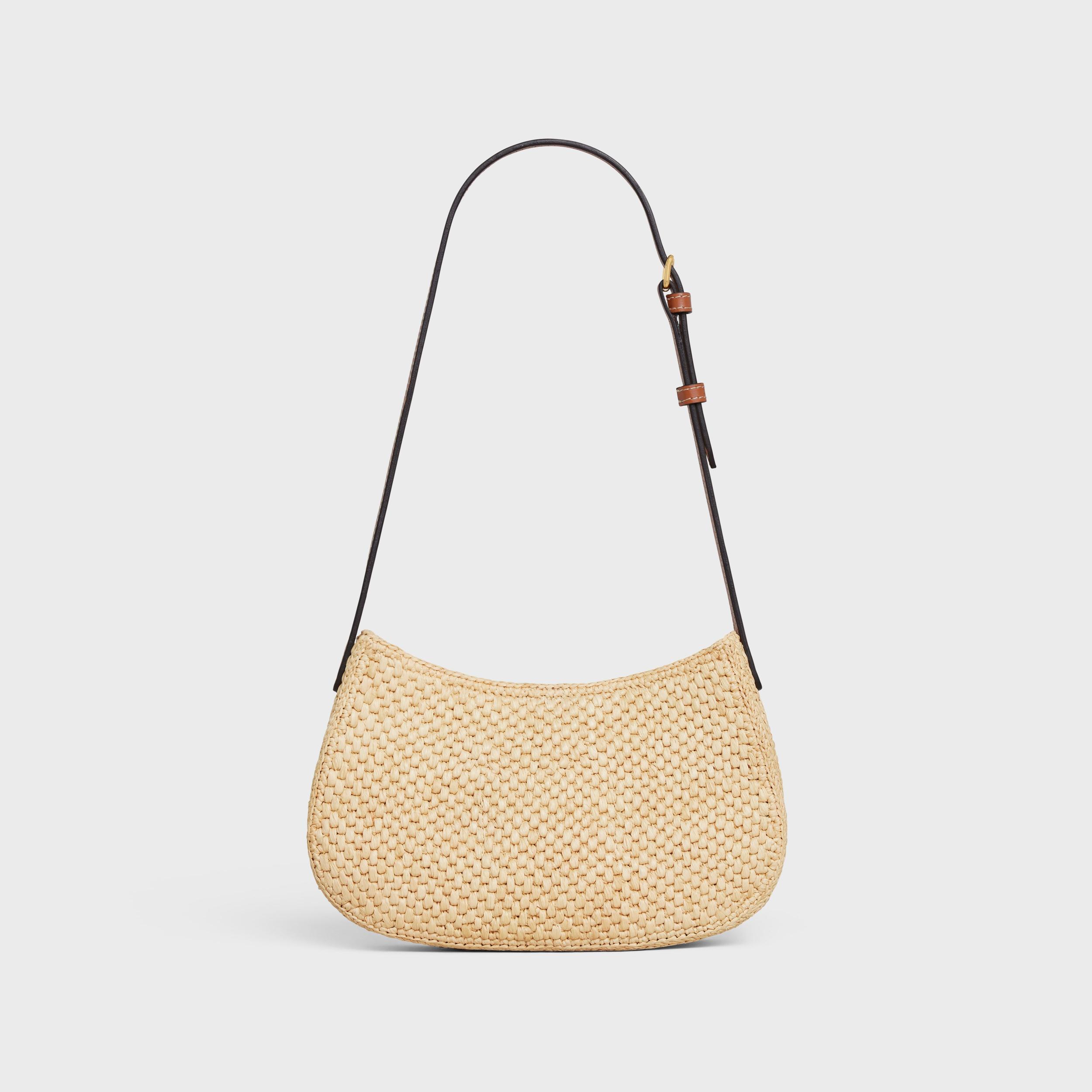 MEDIUM TILLY BAG IN RAFFIA AND CALFSKIN Product Image