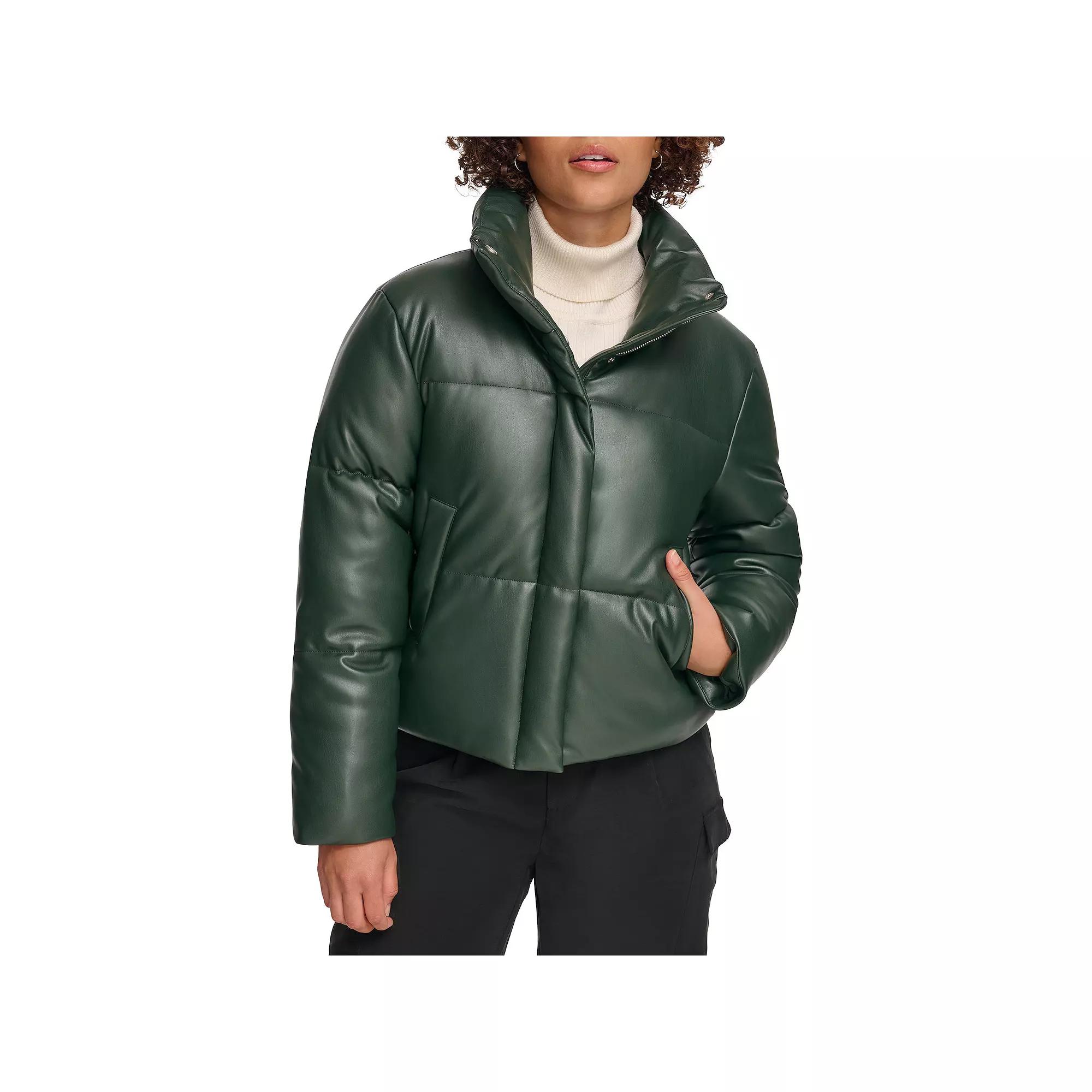 Women's Levi's® Faux-Leather Short Puffer Jacket,  Product Image