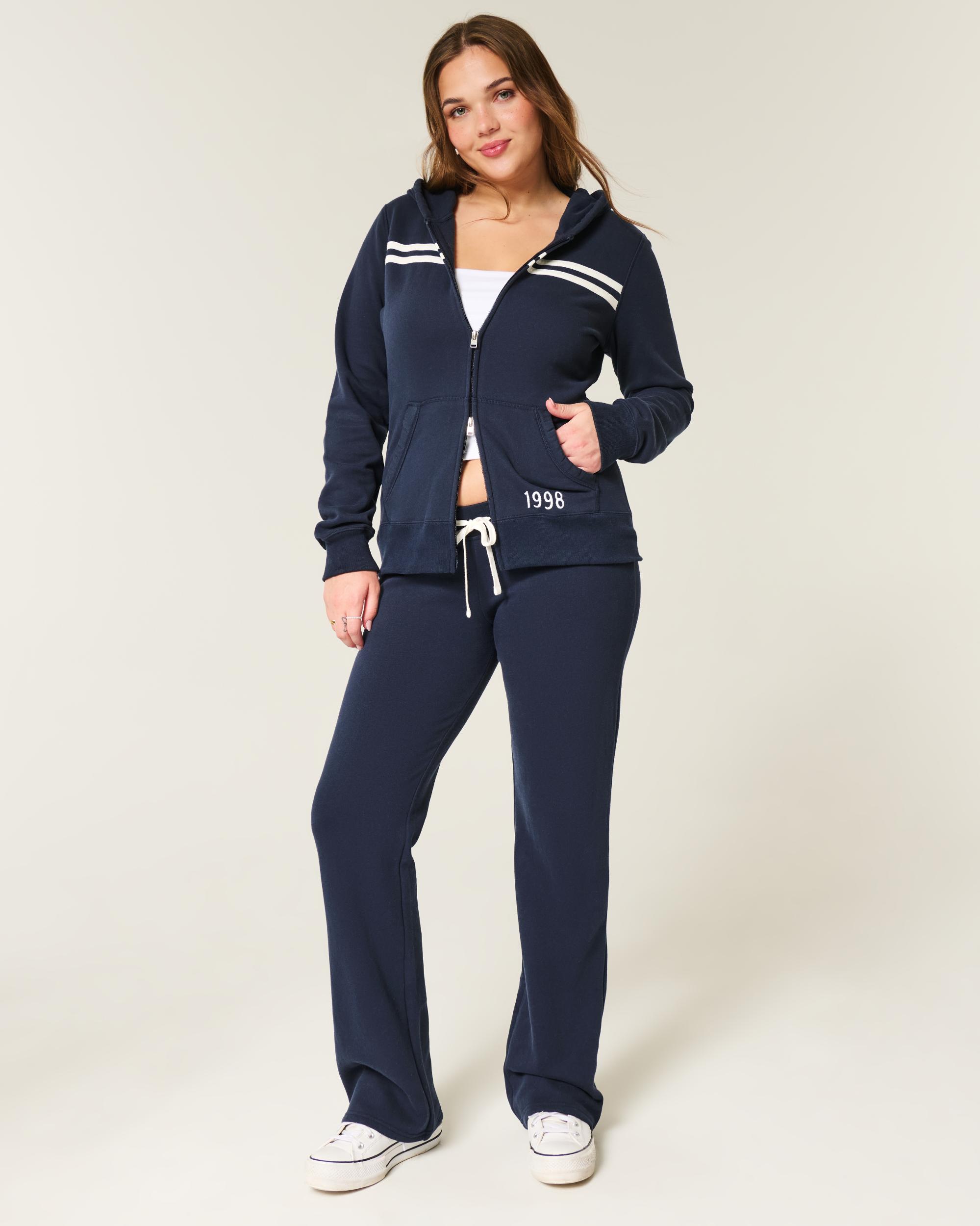 Slim Striped 1998 Graphic Zip-Up Hoodie Product Image