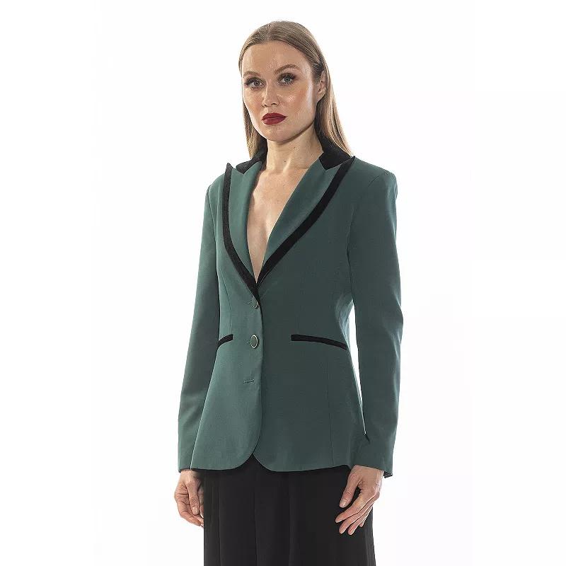 Women's ALEXIA ADMOR Reiss Long Sleeve Blazer With Contrast Collar,  Product Image
