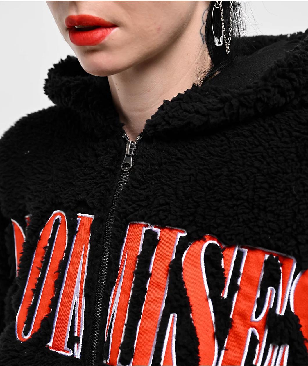 Broken Promises Pegasus Black Sherpa Zip Hoodie Product Image