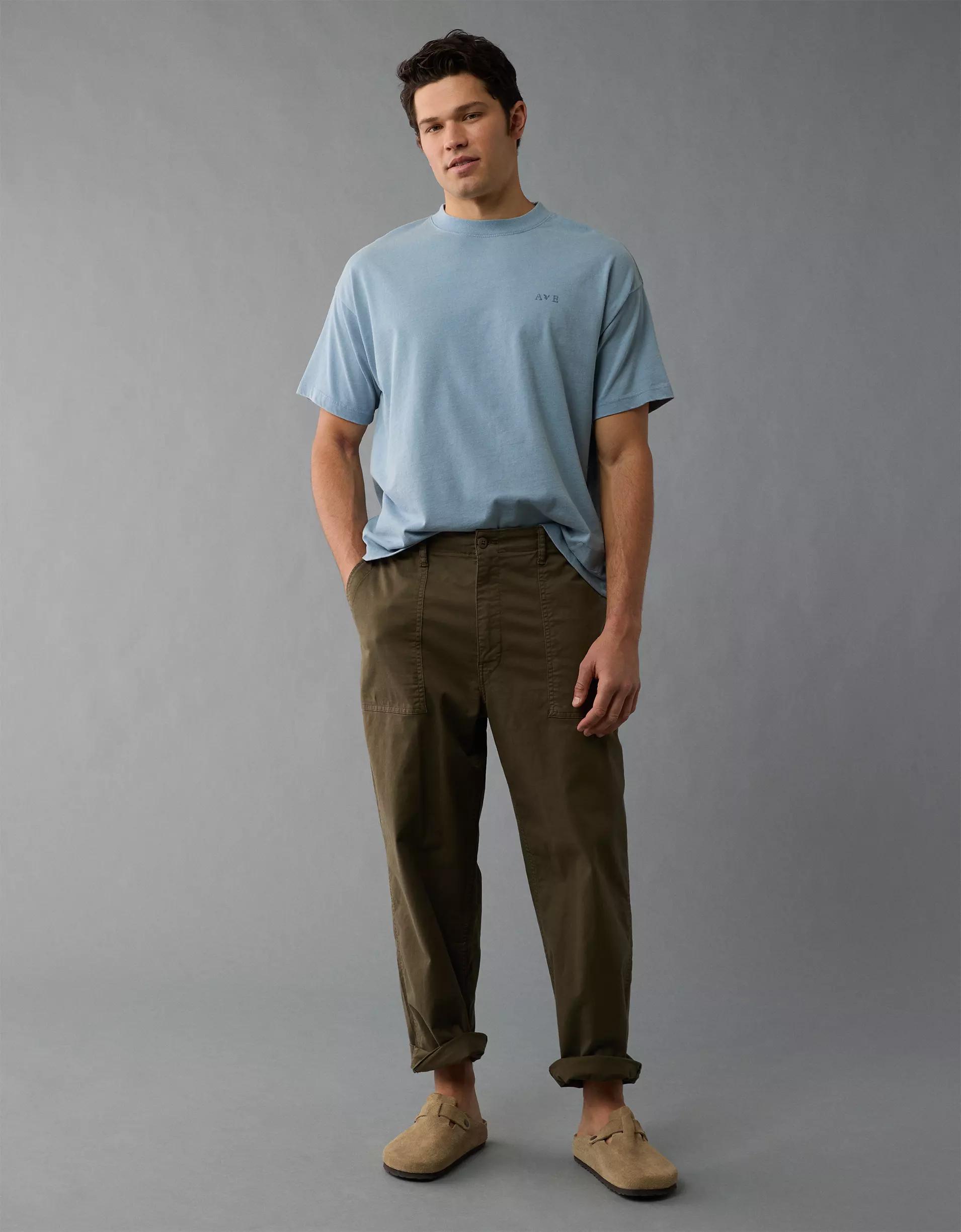 AE Laidback Luxe Heavyweight Oversized Logo Graphic T-Shirt Product Image