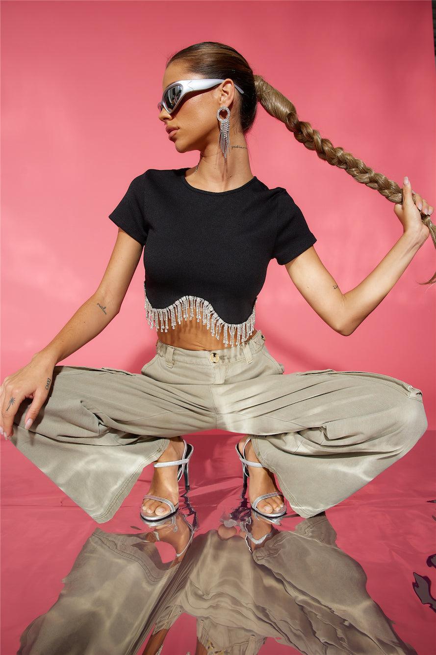 More Sparkle Top Black Product Image