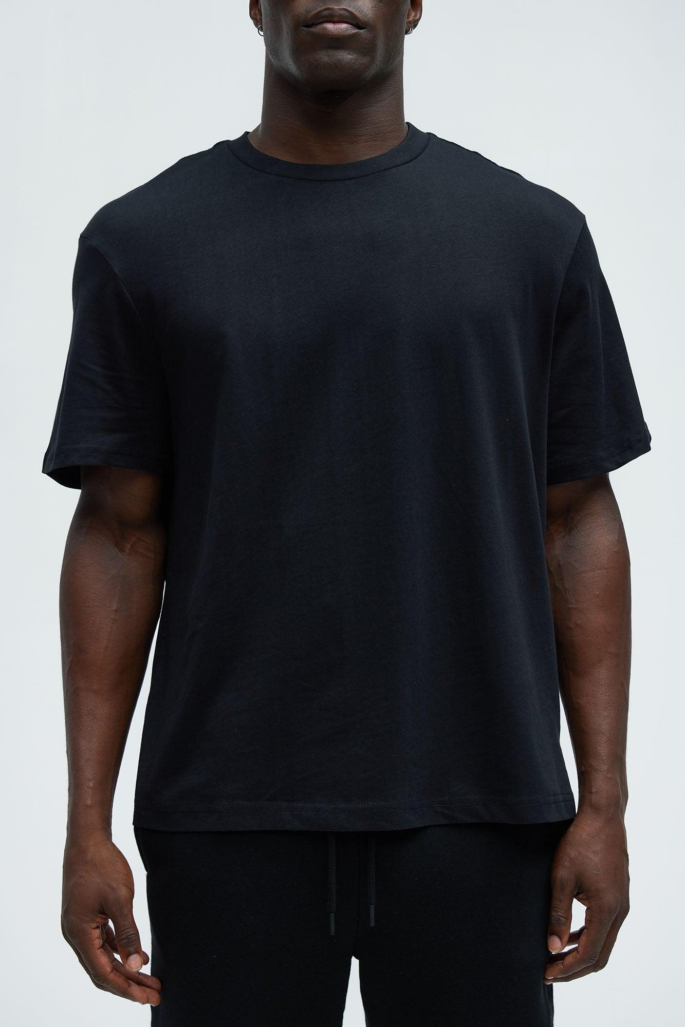Essential Short Sleeve Crew Tee - Black Product Image