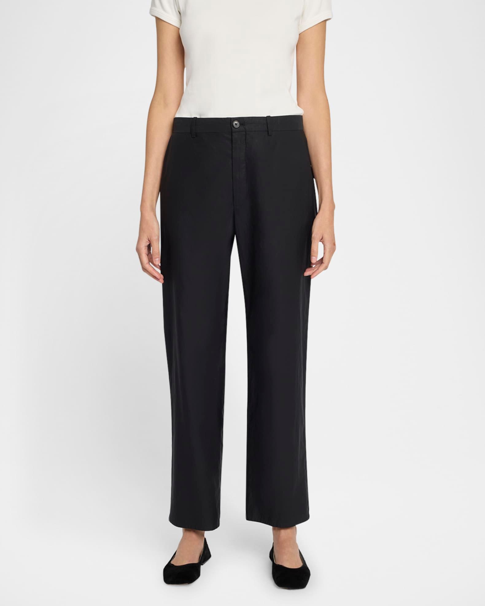 Zuzana Cotton Straight-Leg Ankle Pants Product Image