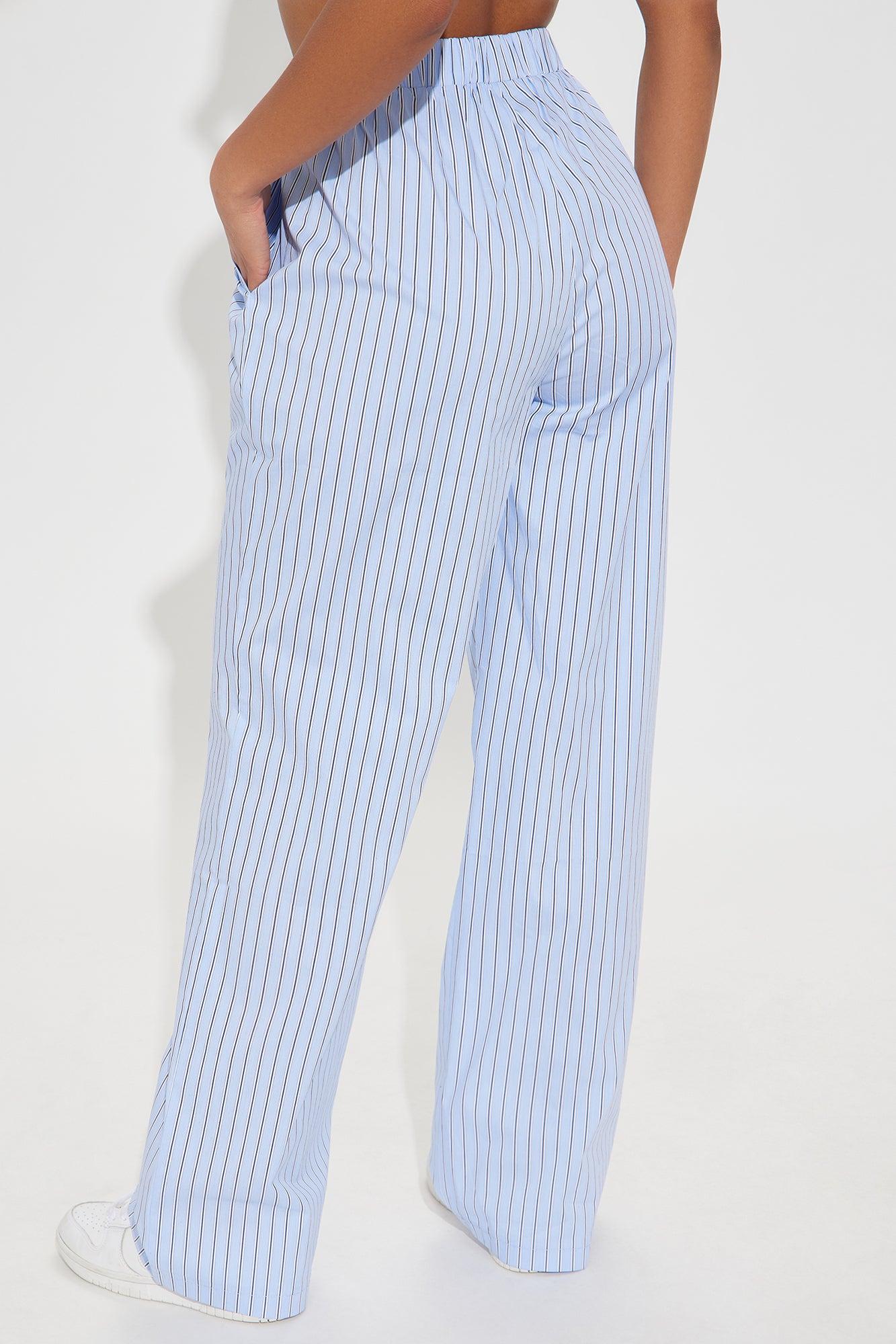 Tina Striped Boxer Pant - Blue Product Image