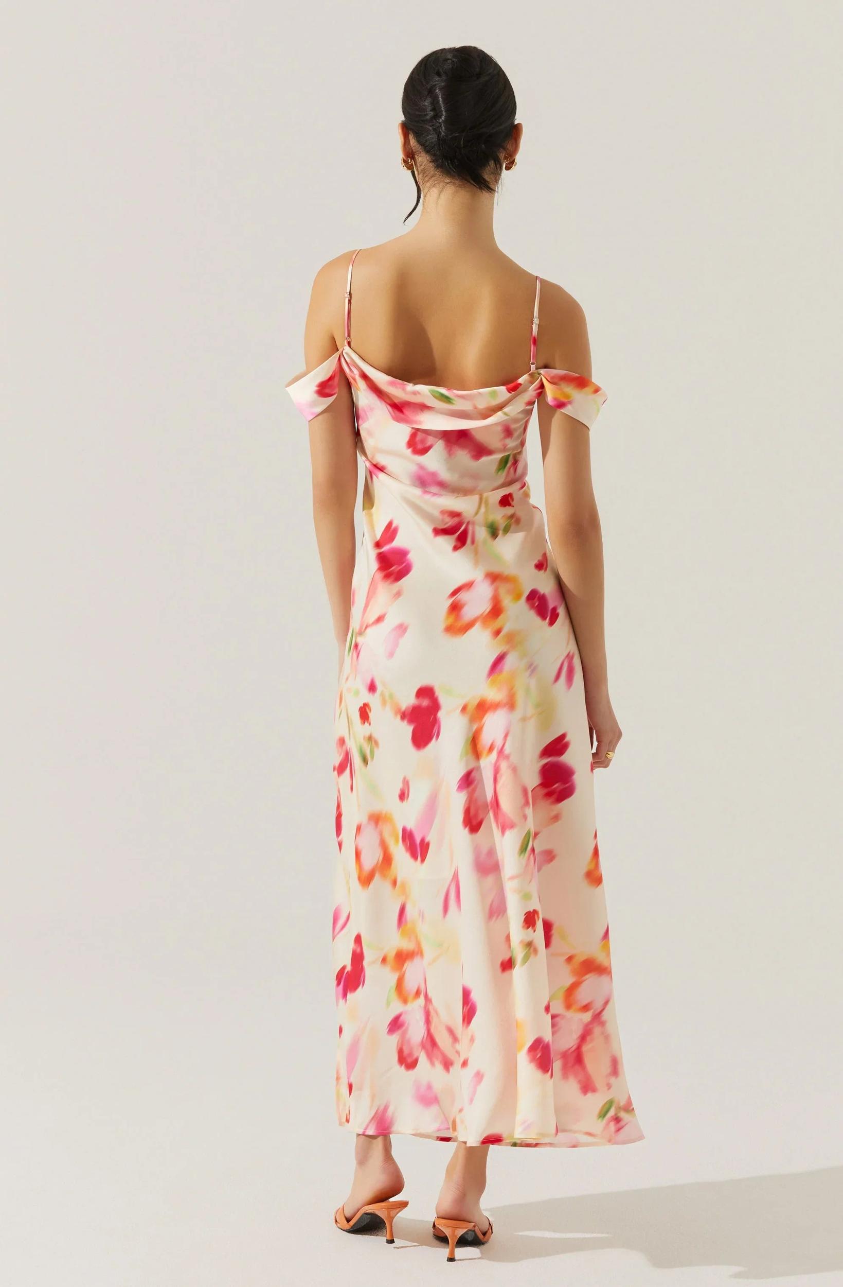 ASTR The Label | Kitura Dress | Pink Watercolor Product Image