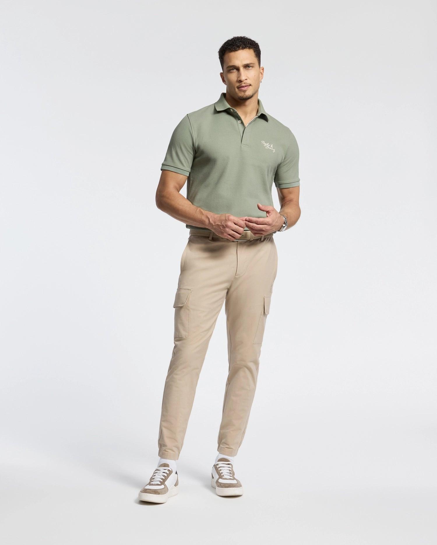 MENS TAYLOR PIQUE LONG SLEEVE TEE - B6T580F200 Male Product Image