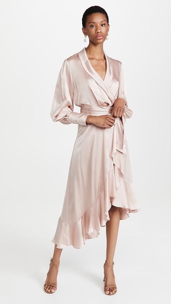 Zimmermann Silk Wrap Midi Dress | Shopbop Product Image