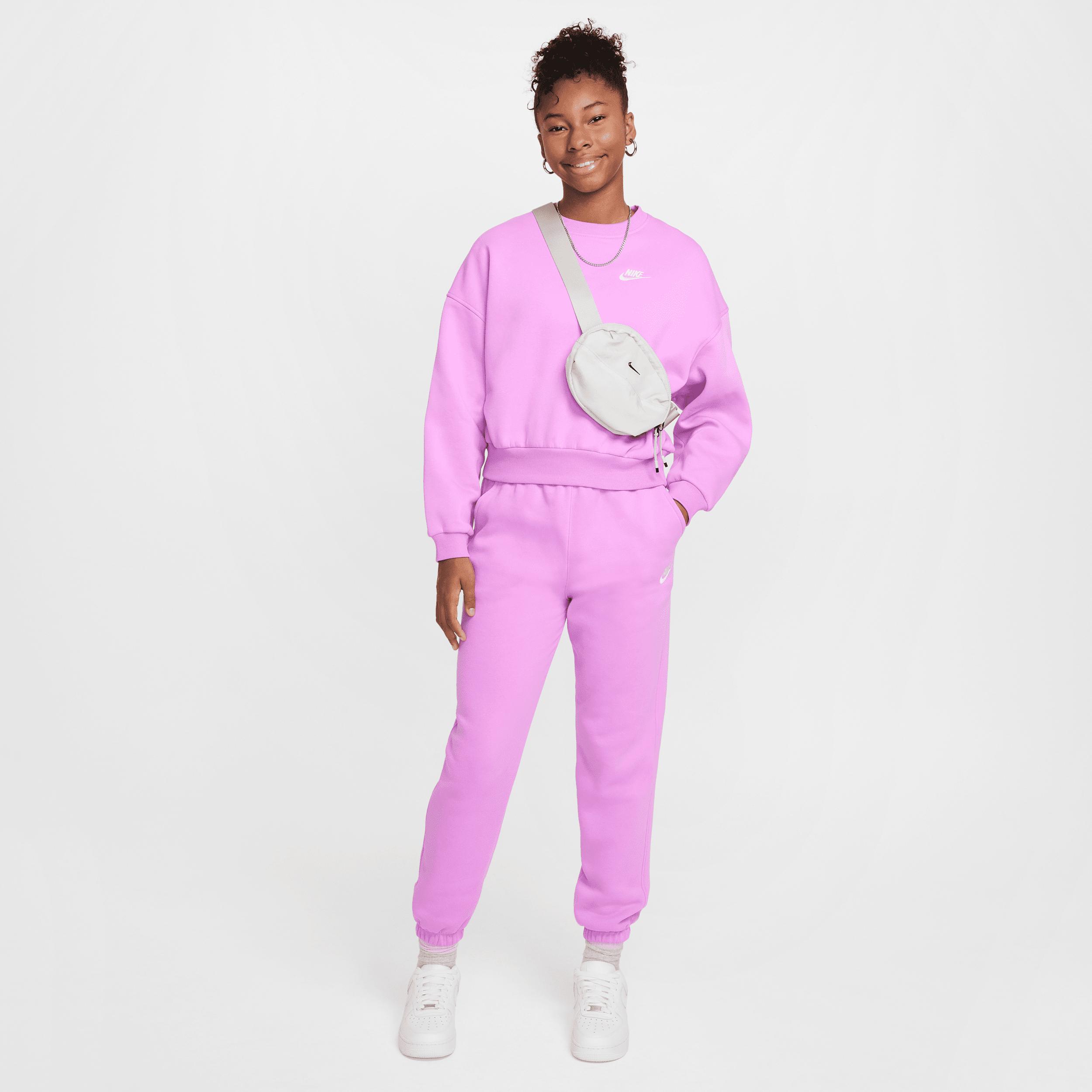 Unisex Nike Sportswear Club Fleece Girls Boxy Crew-Neck Sweatshirt | FZ9244-532 Product Image