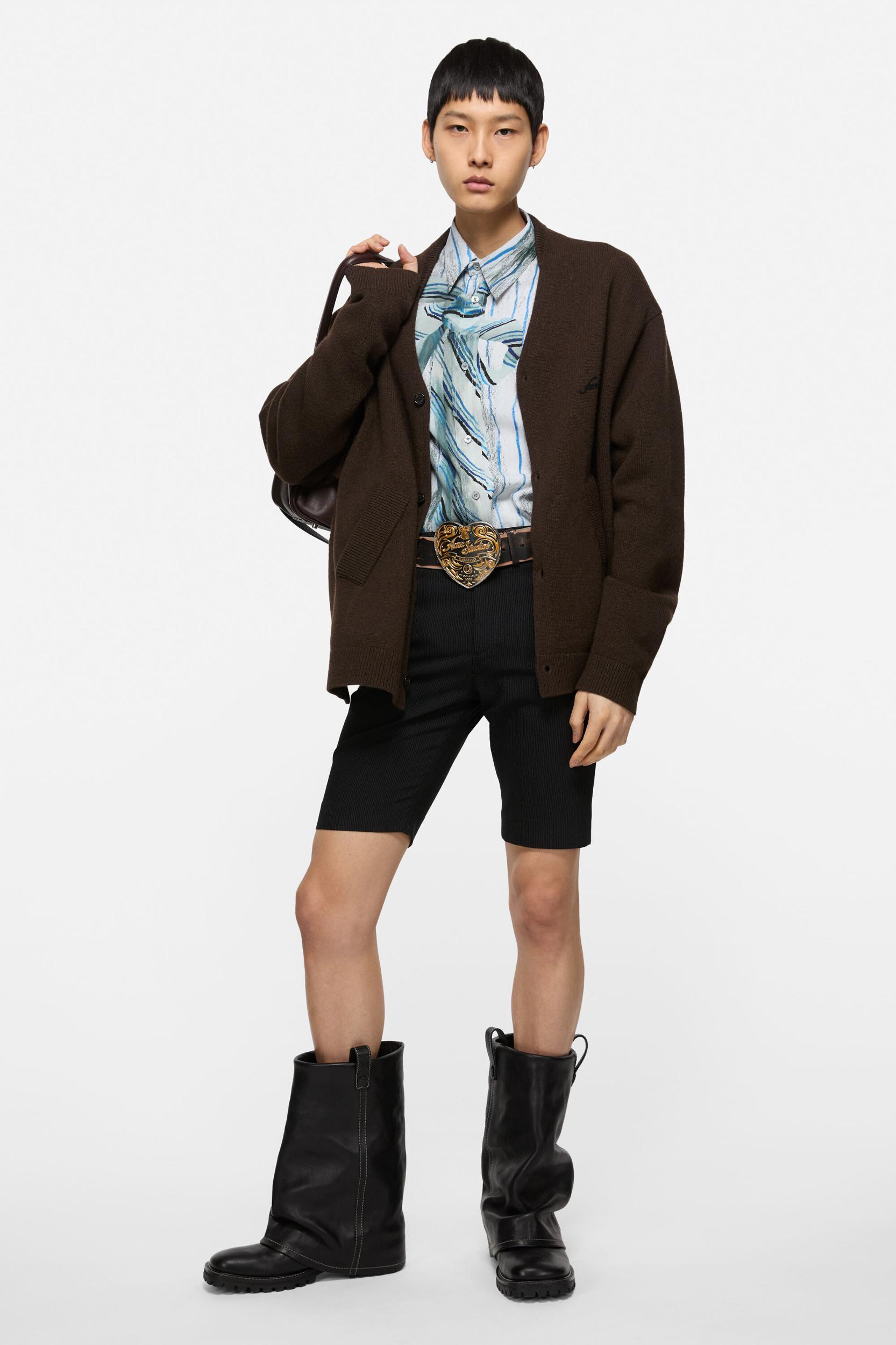 Wool V-Neck Cardigan Product Image