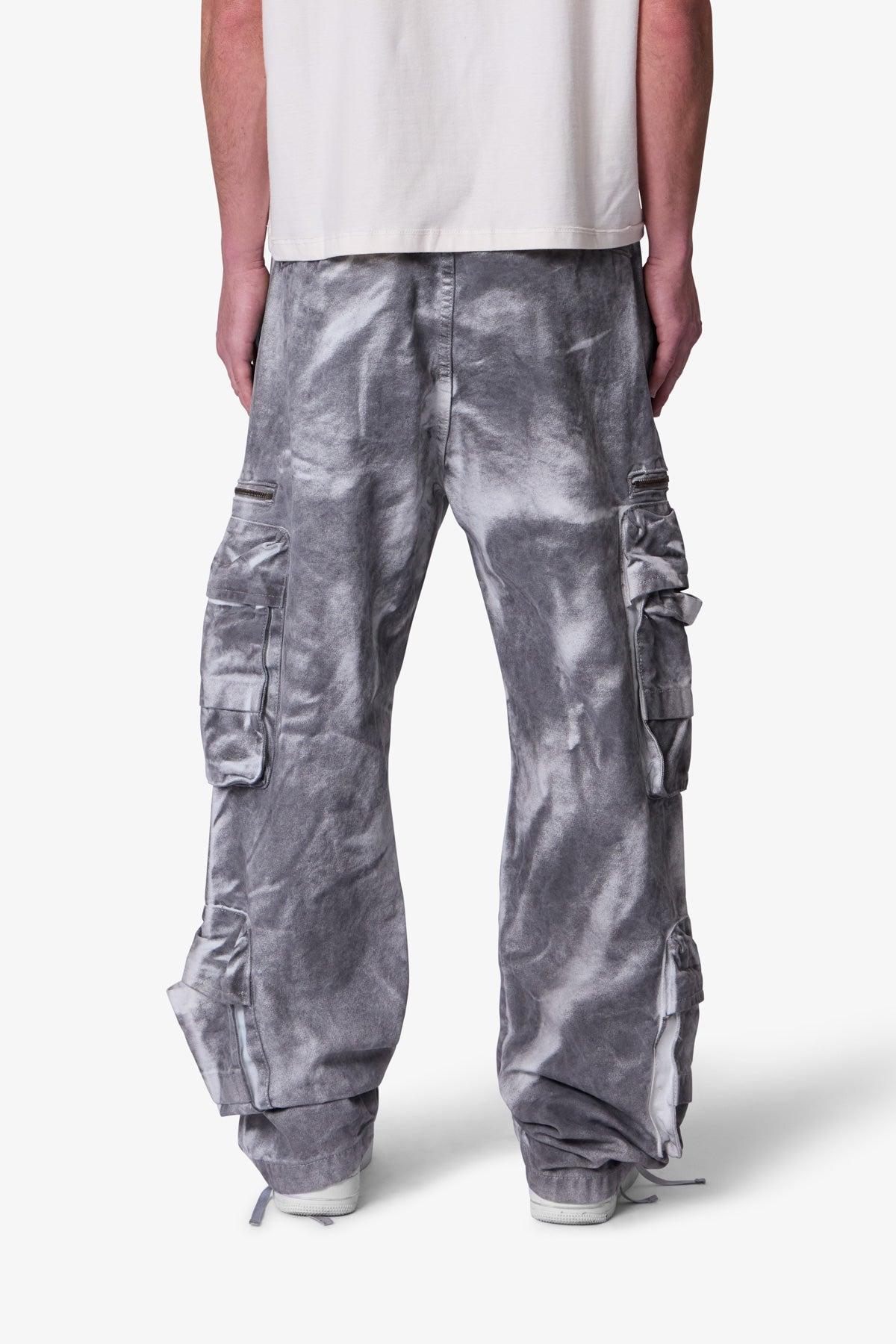 Washed Pocket Cargo Pants - Grey Product Image