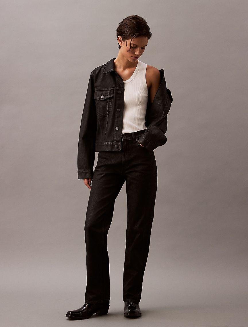 Coated Classic Denim Trucker Jacket Product Image