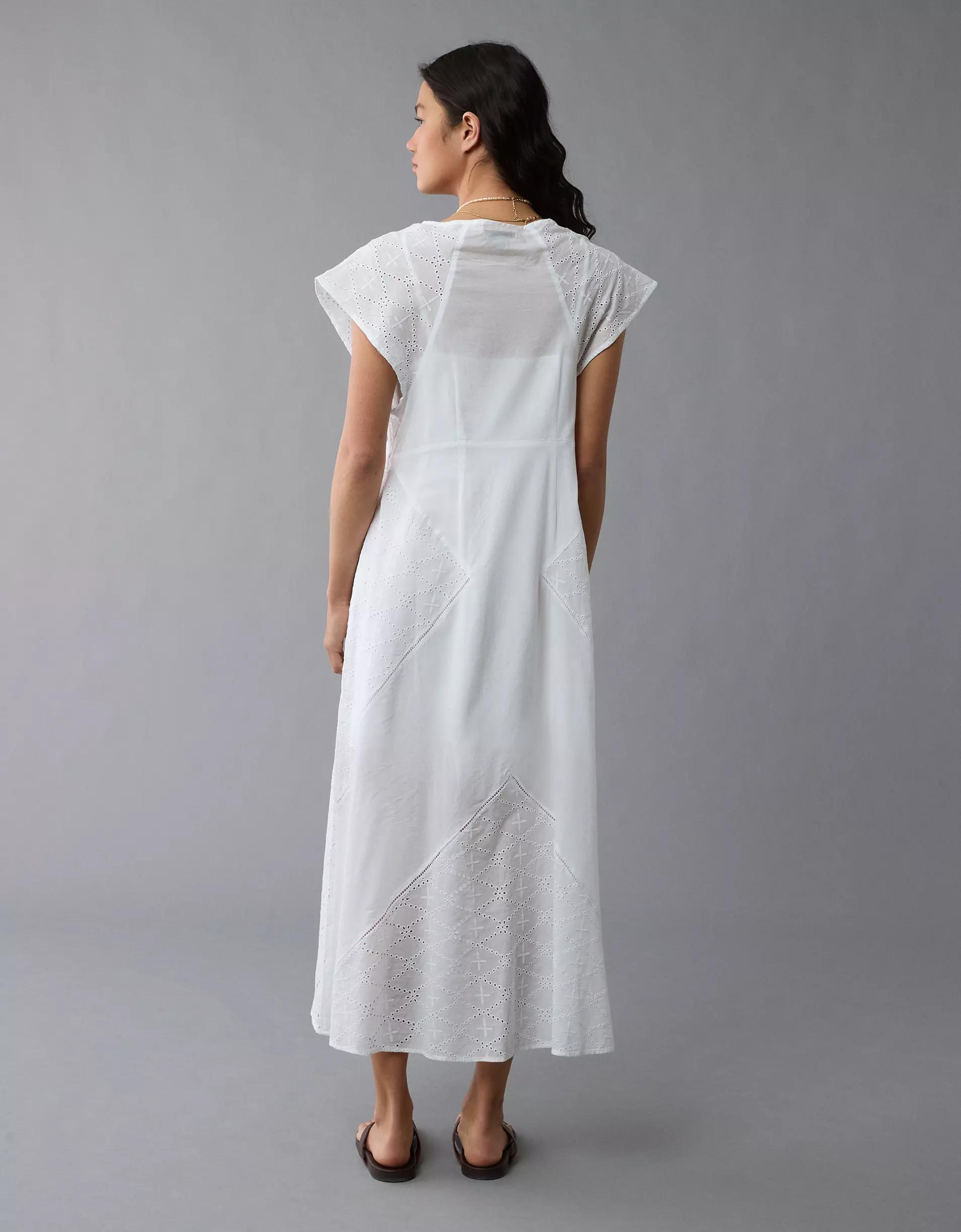 AE Flutter Sleeve Eyelet Maxi Dress Product Image