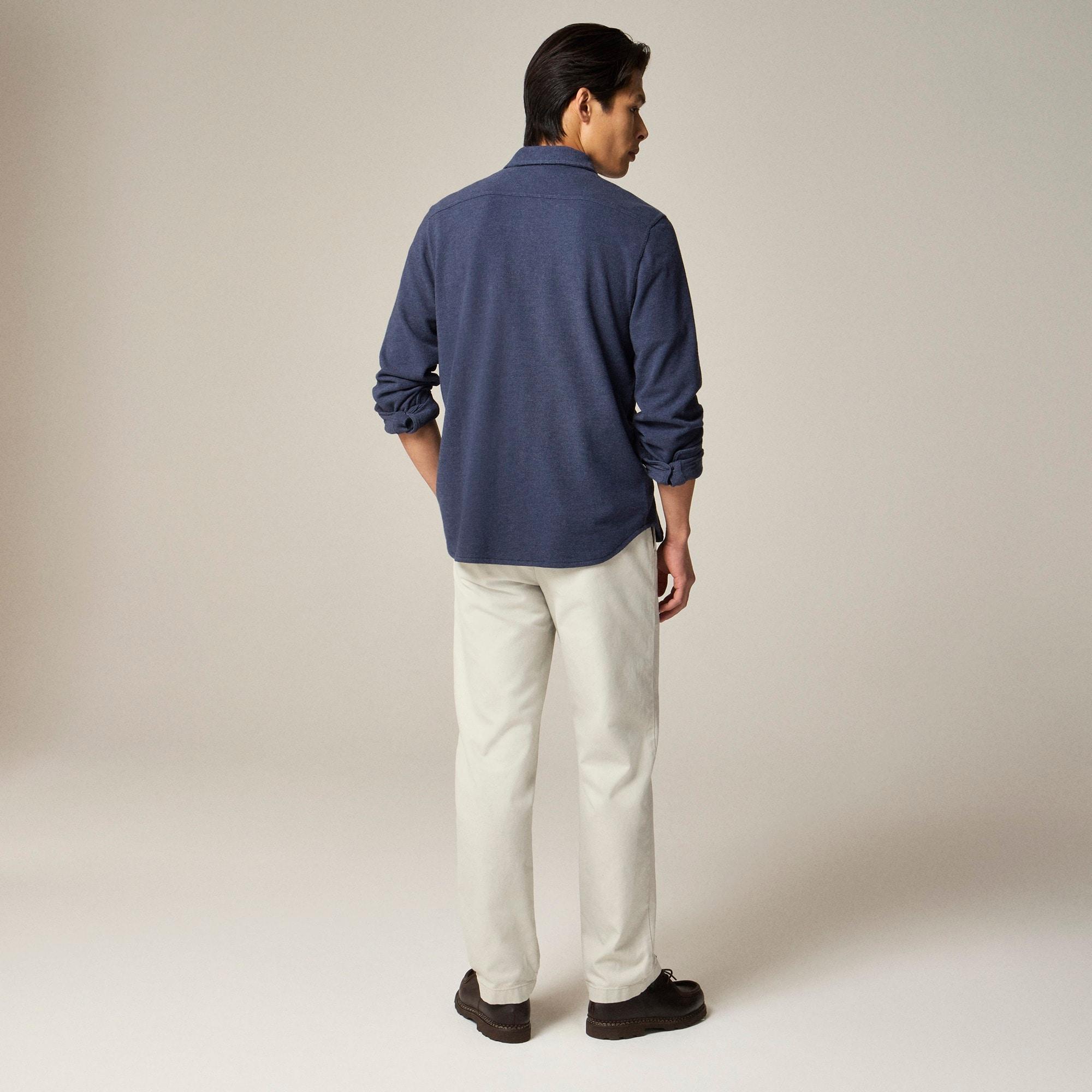 Long-sleeve textured sweater-tee shirt Product Image