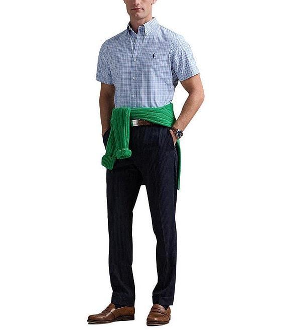 Polo Ralph Lauren Classic Fit Small Plaid Performance Stretch Short Sleeve Twill Woven Shirt Product Image