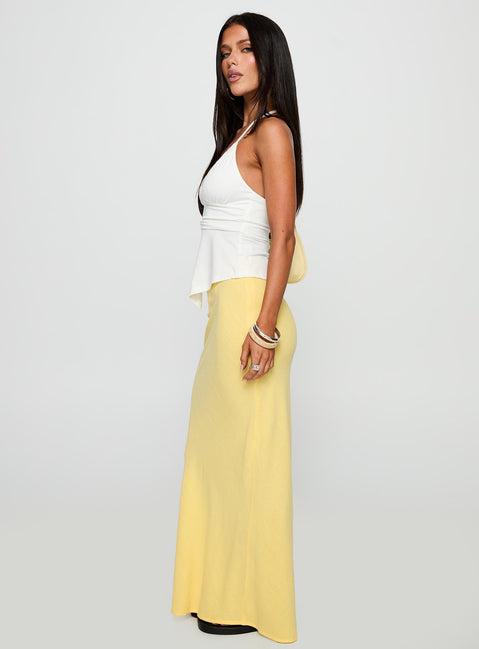Jodie Maxi Skirt Lemon Yellow Product Image
