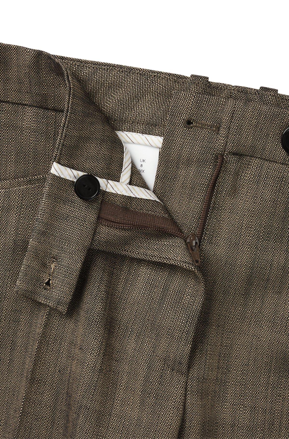 Relaxed-fit trousers in melange stretch sharkskin fabric Product Image