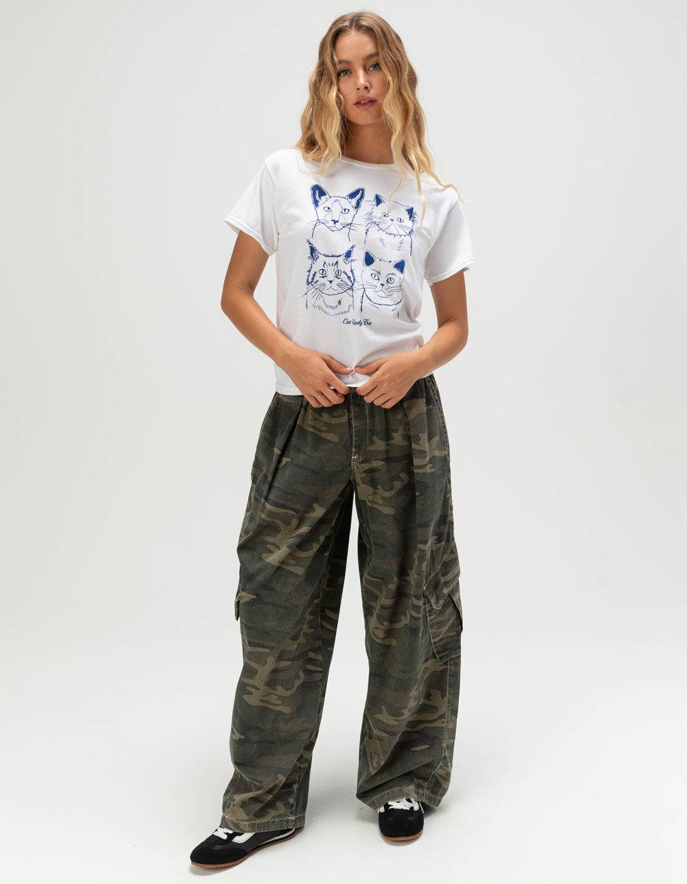 BDG Urban Outfitters Cat Lady Womens Relaxed Tee - WHITE Product Image