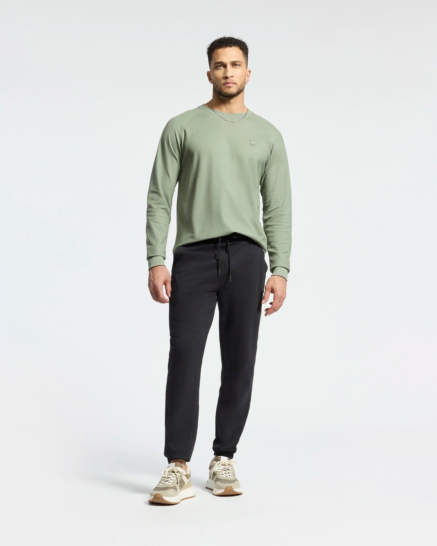 MENS TAYLOR PIQUE LONG SLEEVE TEE - B6T580F200 Product Image
