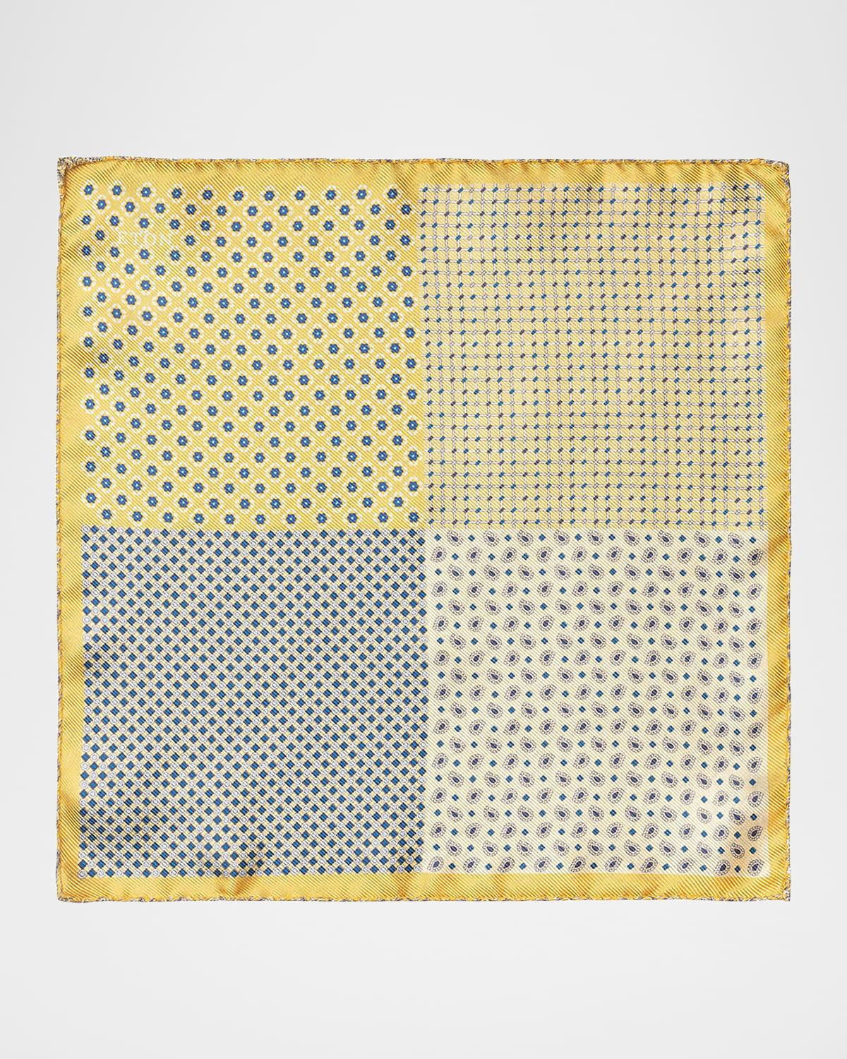 Mens Four-Sided Silk Pocket Square Product Image