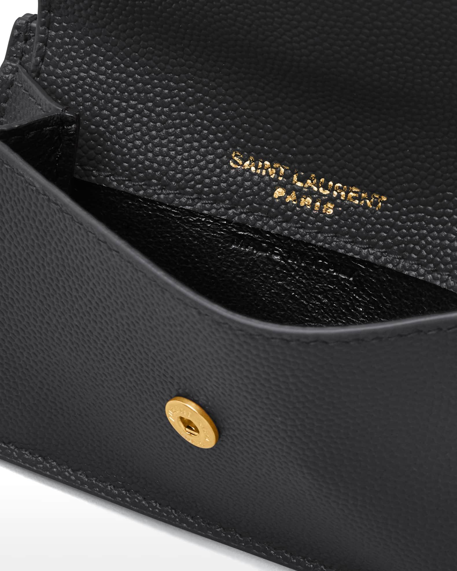 YSL Monogram Flap Card Case in Grained Leather Product Image