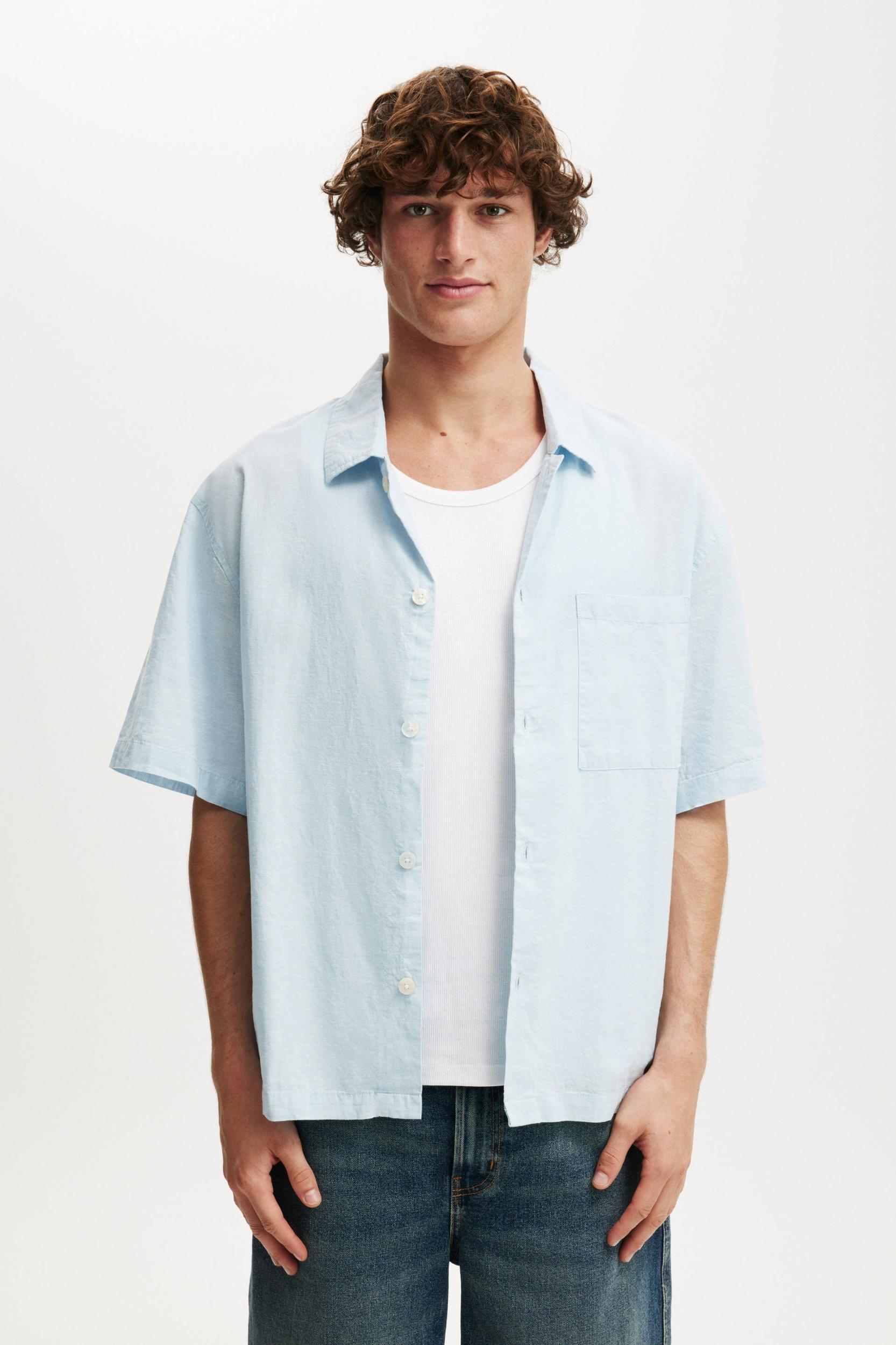 Cotton On Men - Eli Linen Blend Short Sleeve Shirt Product Image