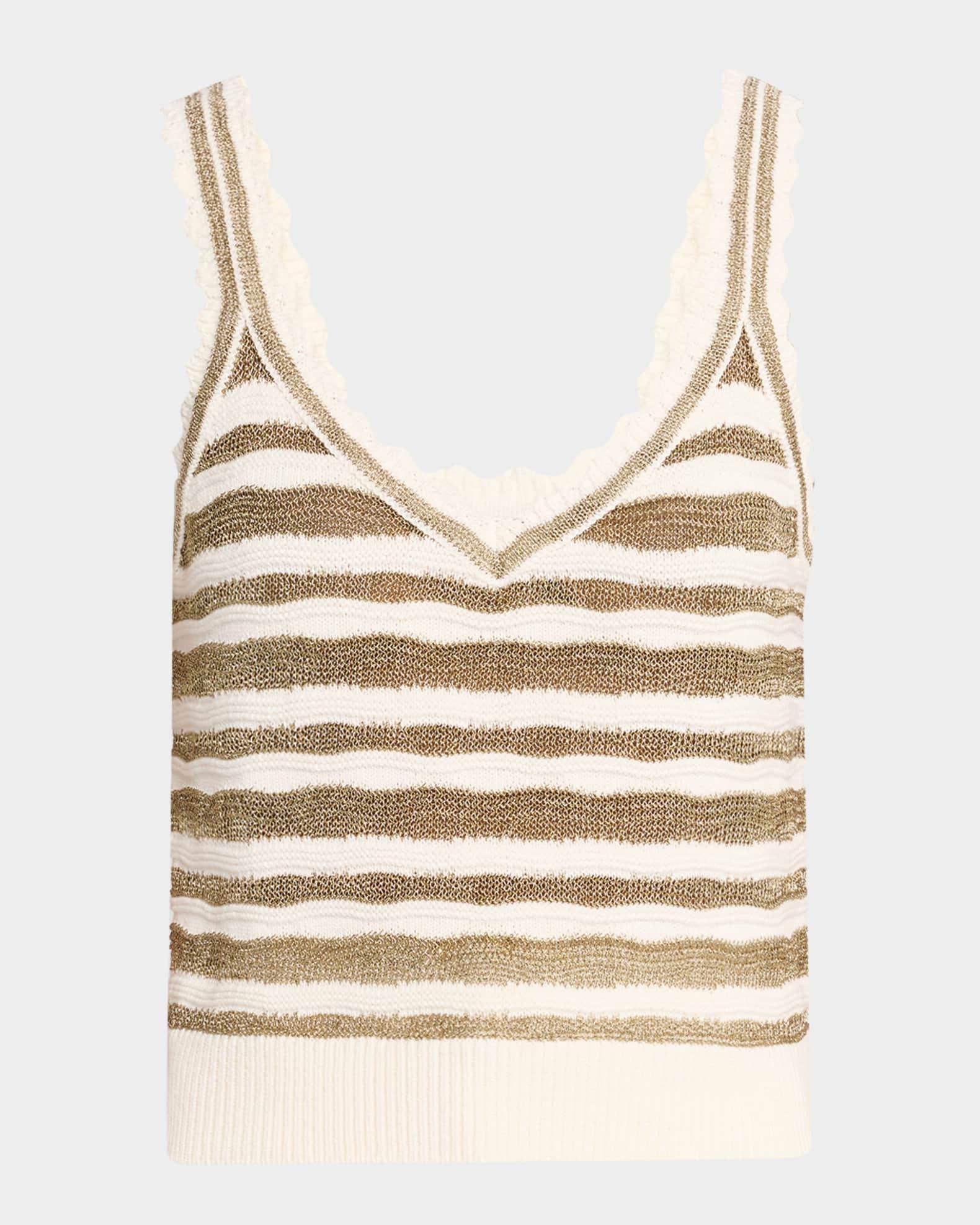 Binetto Stripe Knit Tank Top Product Image