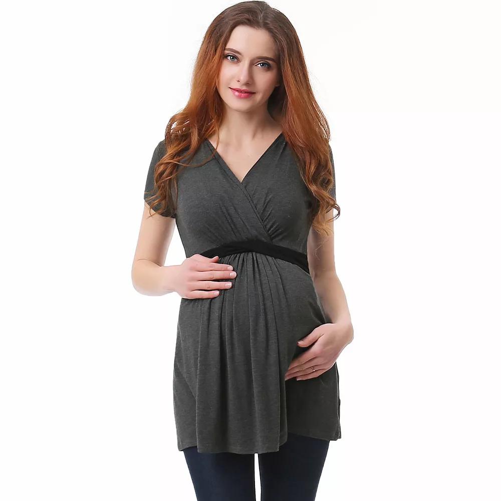Maternity Pokkori Faux-Wrap Nursing Top, Women's,  Product Image