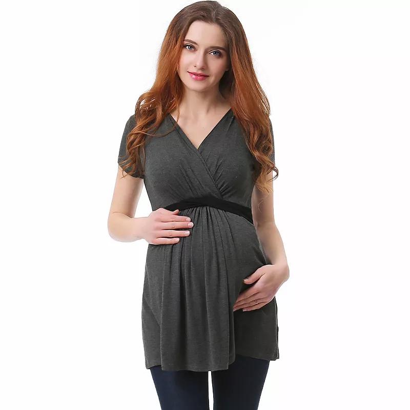 Maternity Pokkori Faux-Wrap Nursing Top, Women's,  Product Image