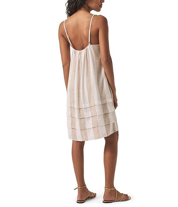 Splendid Celine Knit Striped Square Neck Sleeveless A-Line Mini Dress Product Image