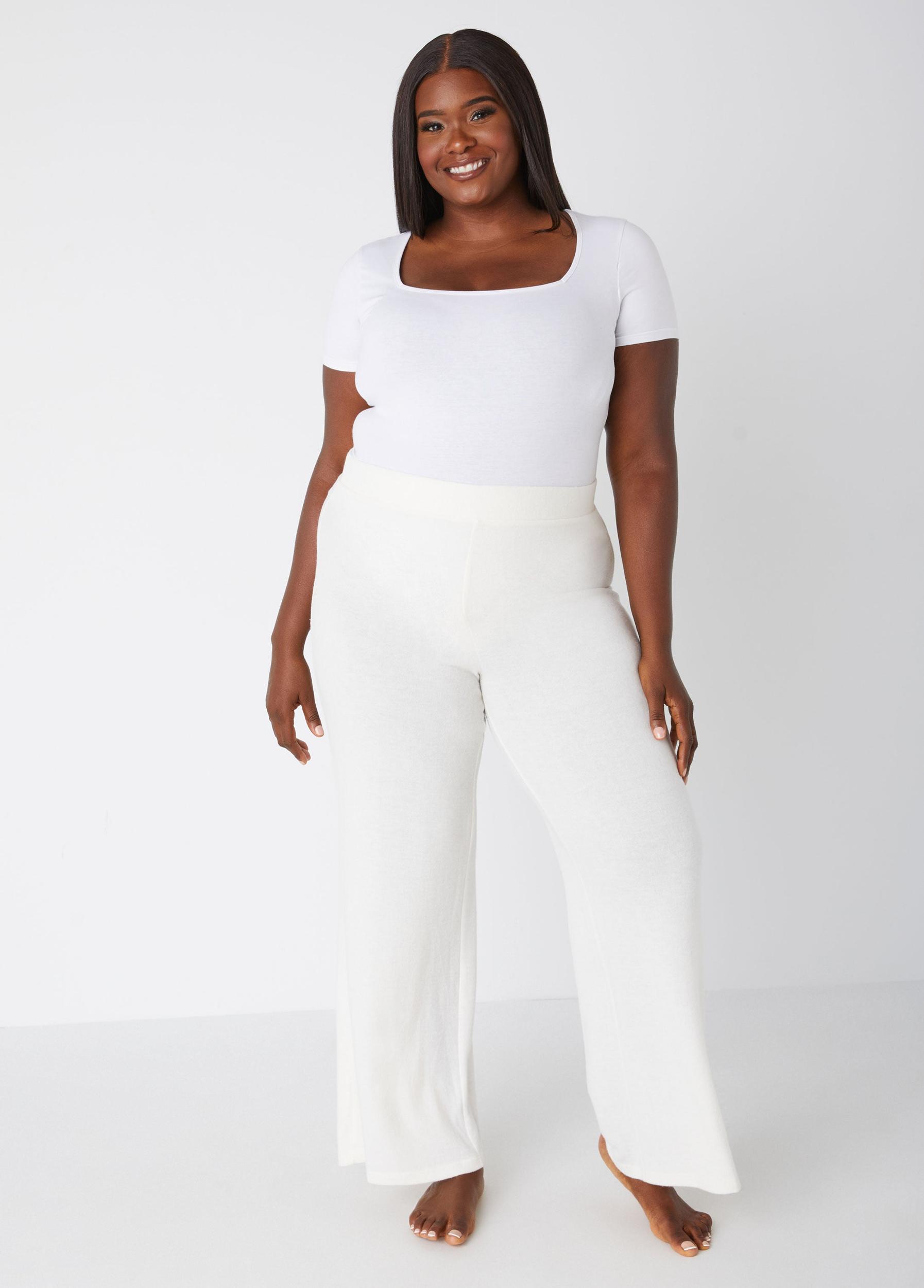 Plus Size Brushed Hacci Knit Lounge Pants Ashley Stewart Product Image