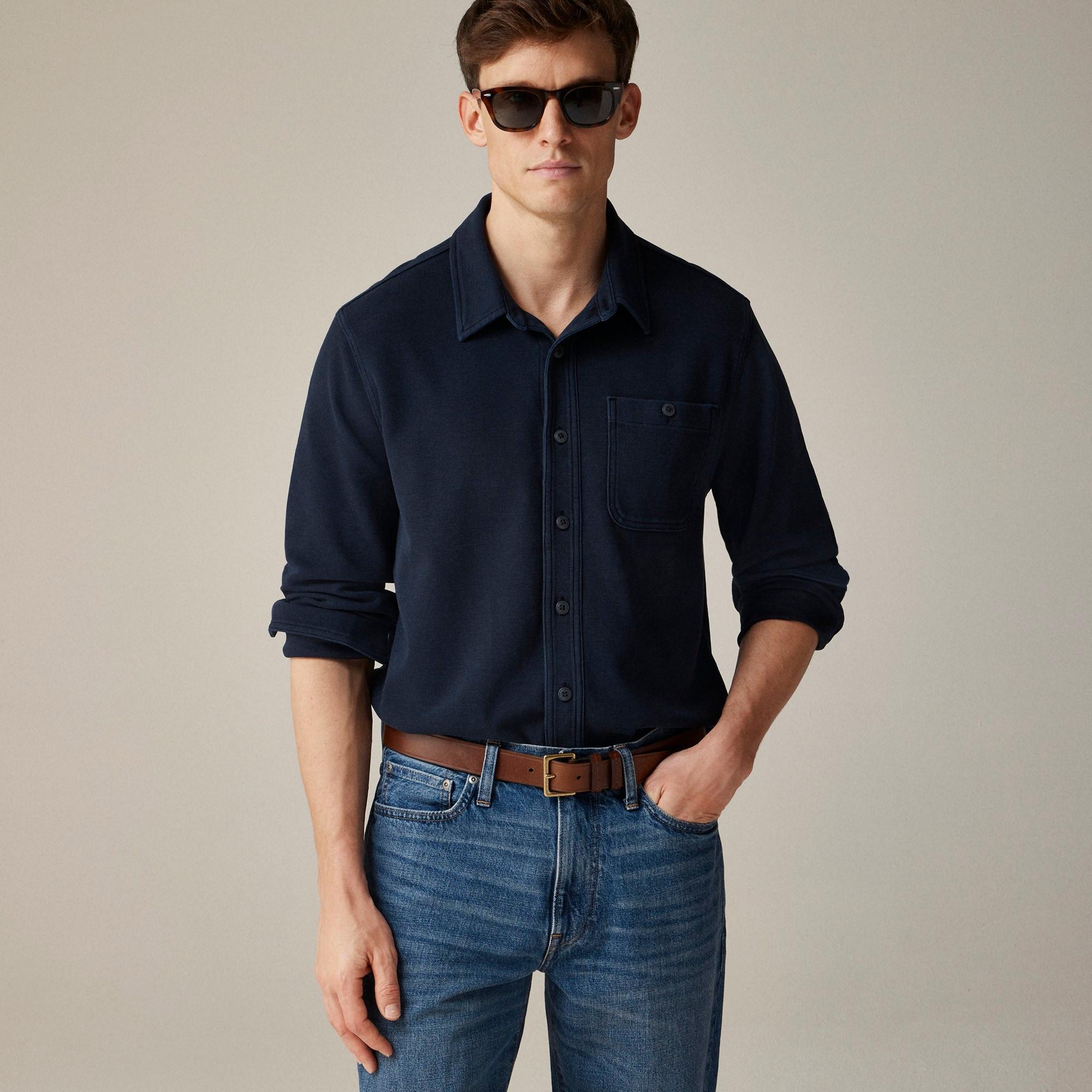 Cotton waffle shirt Product Image