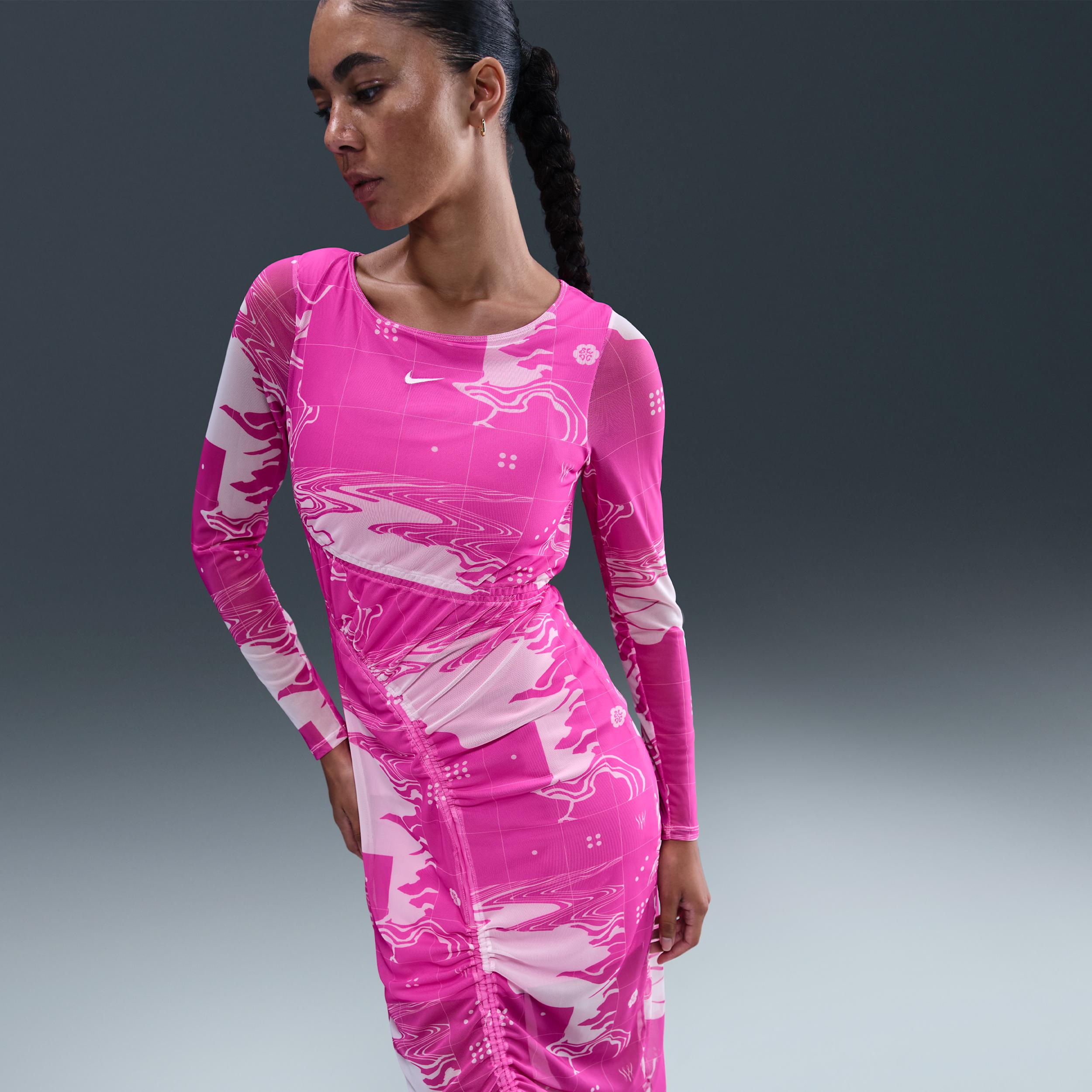 Nike Womens Serena Williams Design Crew Mesh Midi Dress | HM4952-664 Product Image