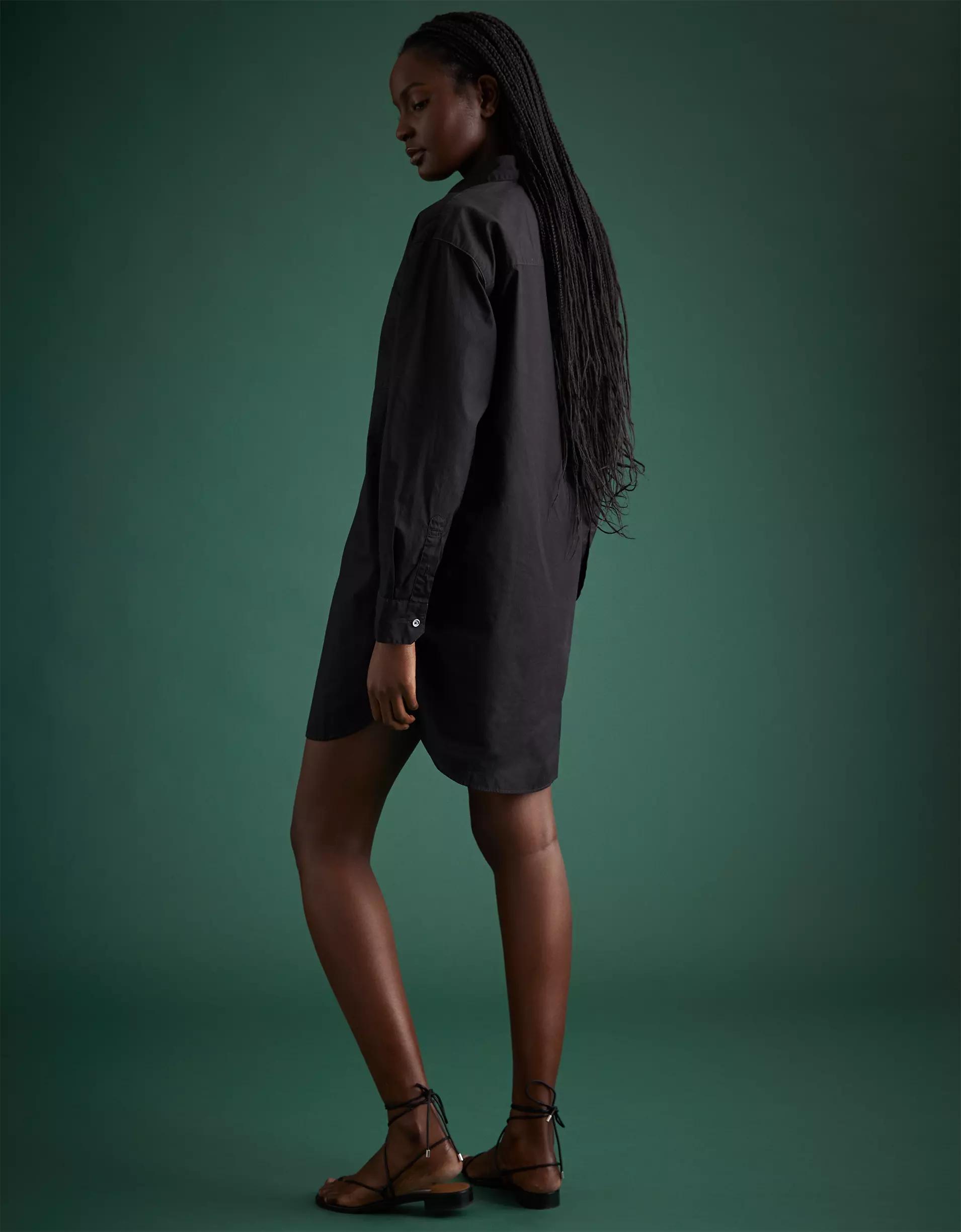 AE77 Premium Poplin Shirt Dress Product Image